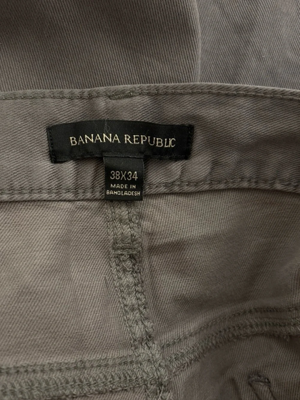 Brand new with tags men’s gray 38x34 Banana Republic 5 pocket twill pant